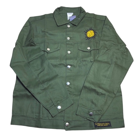 NWT Supernatural Culturefly Green Supernatural Snap Front Jacket Size L - Picture 1 of 13